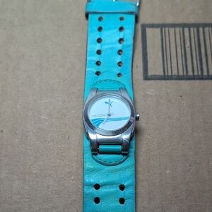 Puma Turquoise and Silver Watch